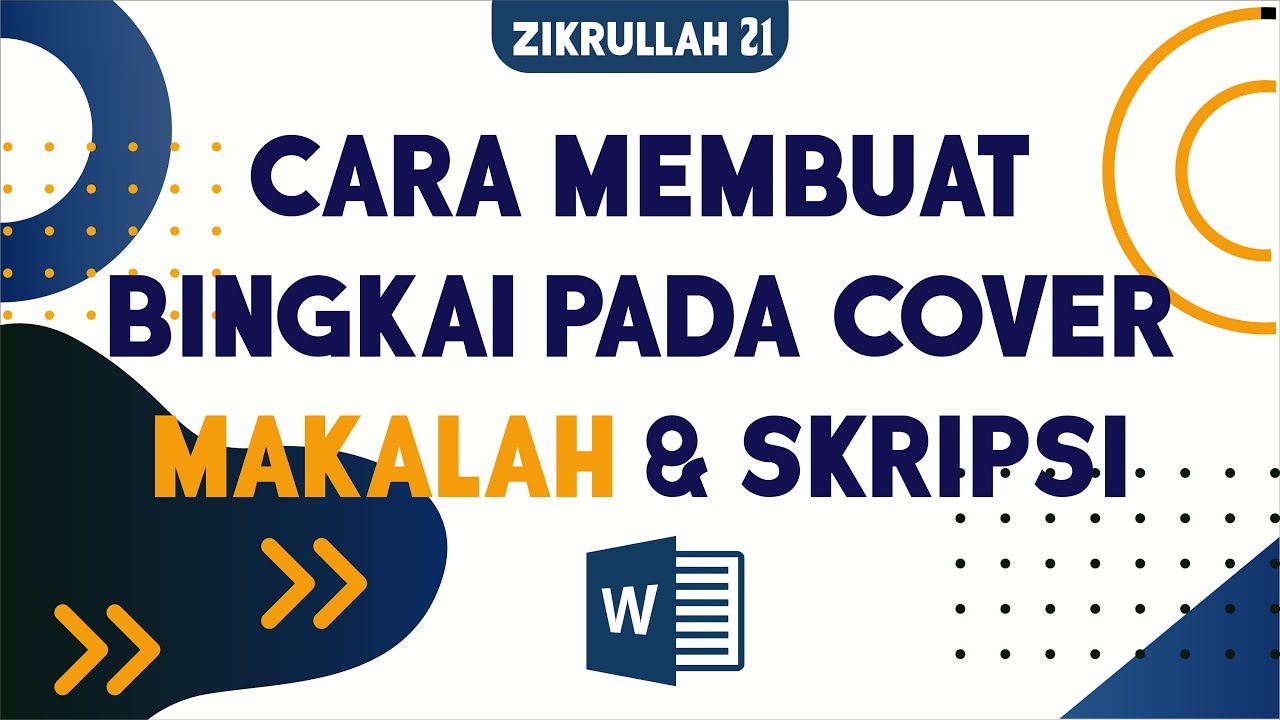 Cara Membuat Bingkai Pada Cover Makalah Proposal Atau Skripsi Youtube