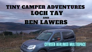 Loch Tay and Ben Lawers. Micro camper adventures, Scotland. Citroen Berlingo (custom build).