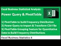 Excel Statistical Analysis 04: PivotTable & Power Query to Build Frequency Distributions