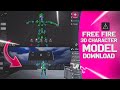 Free fire character 3d model download android  how to make 3d animation free fire