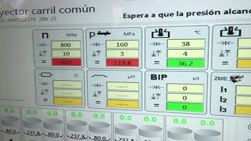 EPS919G test bench is testing 6 common rail injectors at same time.
