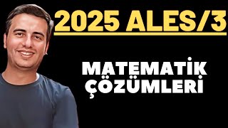 2025 Ales3 Kasim Sinavi Matemati̇k Çözümleri̇ Tek Part 1-50
