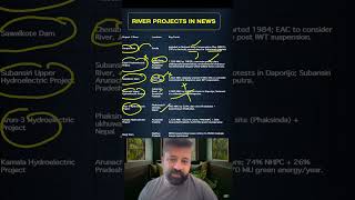 River Projects in News | Current Affairs | UPSC CDS NDA CAPF