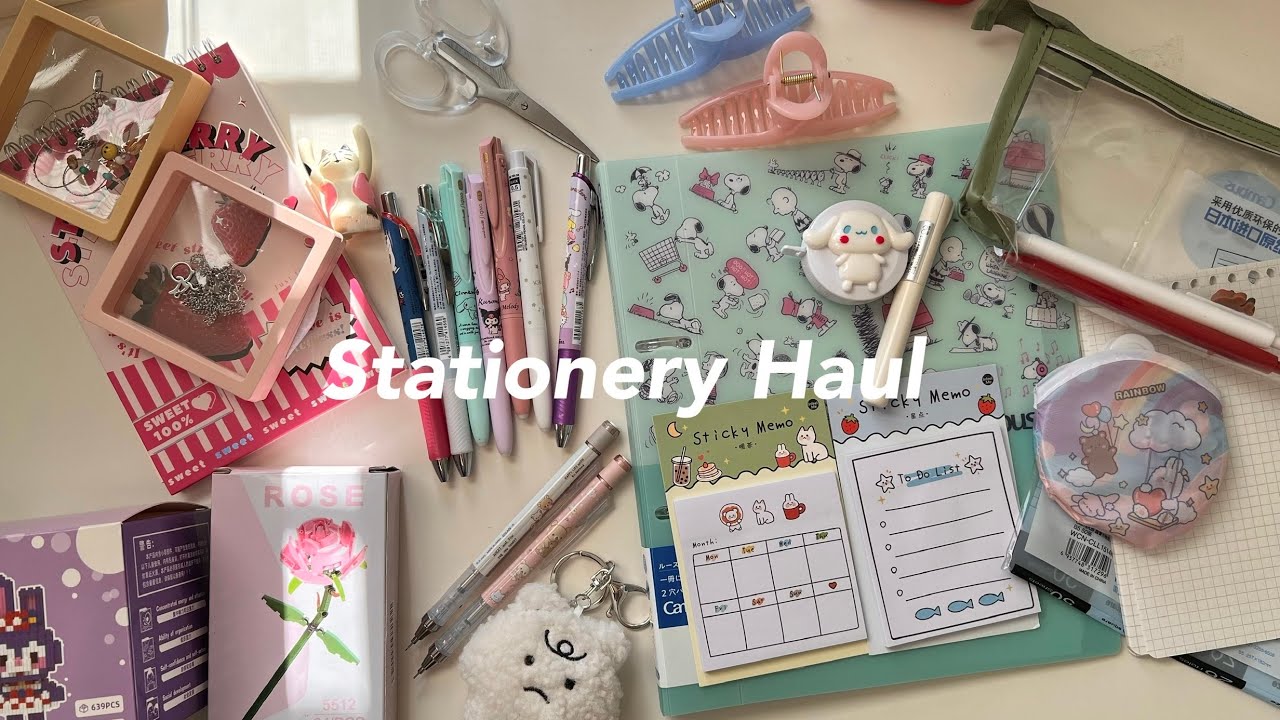 🍡 cute stationery haul w/ stationery pal puzzles, accessories, and