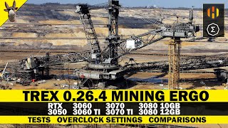 How to mine ERGO | ERGO mining overclock settings | TREX MINER 0.26.4 vs NBMINER 41.5