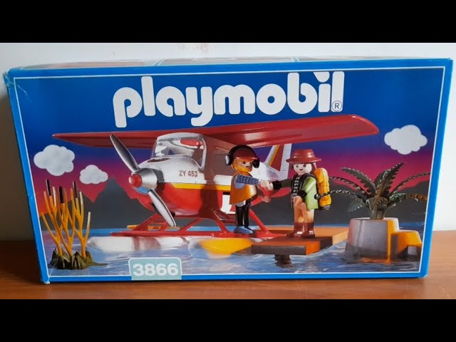 プレイモービルPlaymobil 3866 廃盤レア 水上飛行機 Playmobil vintage set 3866 Adventure Seaplane (1996) - YouTube