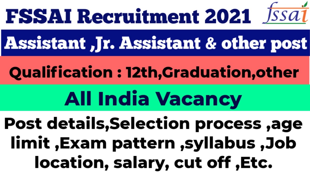FSSAI Recruitment 2021, Fssai recruitment 2021 syllabus ,fssai notification 2021,fssai vacancy  2021