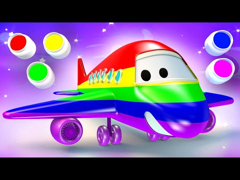 Learn Colors with Plane Paint | Nursery Rhyme Color Song for Kids | Best of Panda Bo