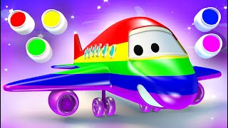 Learn Colors with Plane Paint | Nursery Rhyme Color Song for Kids | Best of Panda Bo