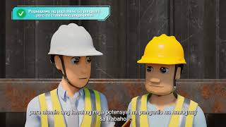 Work Safety Alert Struck To Death By A Fallen Metal I-Beam Ld Tagalog Version