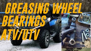 Greasing wheel bearings /atv/utv