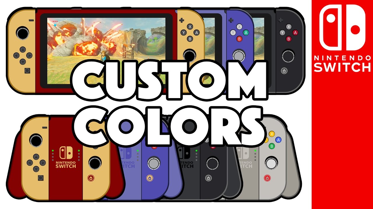 Nintendo Switch Colors & Custom Skins! Joycon Controller Schemes For