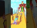 Run Challenge Steve VS Mobs VS IronMan Funny Animation #shorts #minecraft