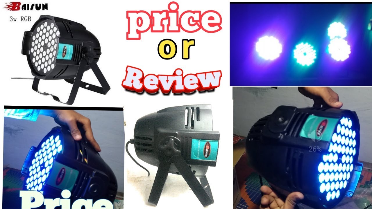 Baisun 54 led par light price and review.