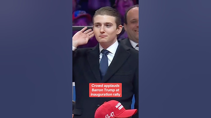 Crowd applauds Barron Trump at inauguration rally #shorts