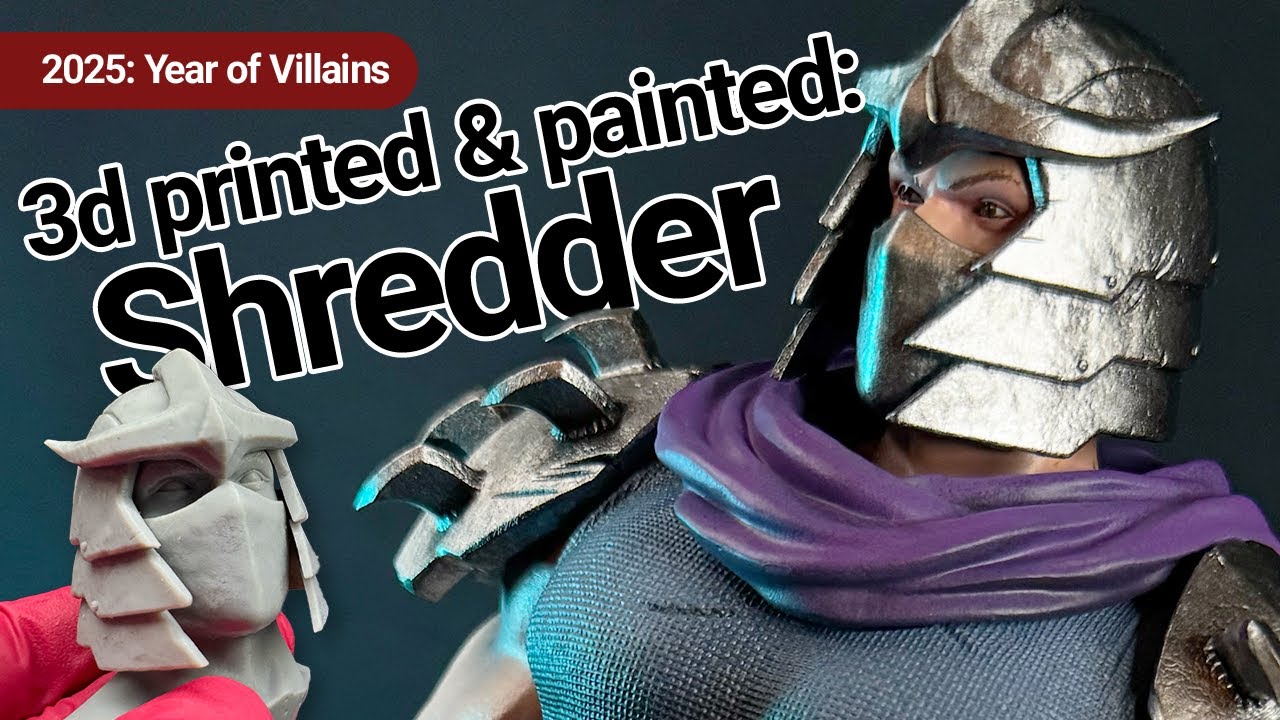 3D Printed and Painted: The Legendary Shredder from The Teenage Mutant Ninja Turtles