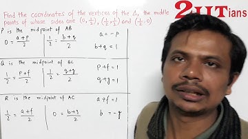Section Formula Exercise 11 Q 28  Class X ICSE | IIT JEE Find the coordinates of the vertices