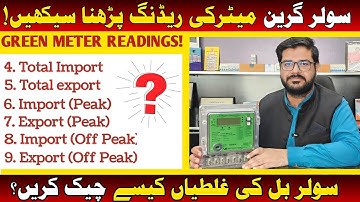 How to read/check solar Bi Directional Green Meter Readings! | AMI Meter Readings in pakistan 2025