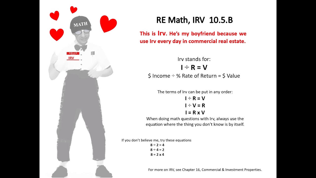 Learn IRV Math For Commercial Real Estate With Kristen Bacorn YouTube