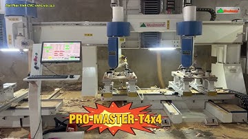 Năng Suất Gấp 4 Lần Khi Sử Dụng Máy Cnc 3D 5 Trục 4 Đầu Làm Việc Đồng Thời PRO-MASTER-T4x4