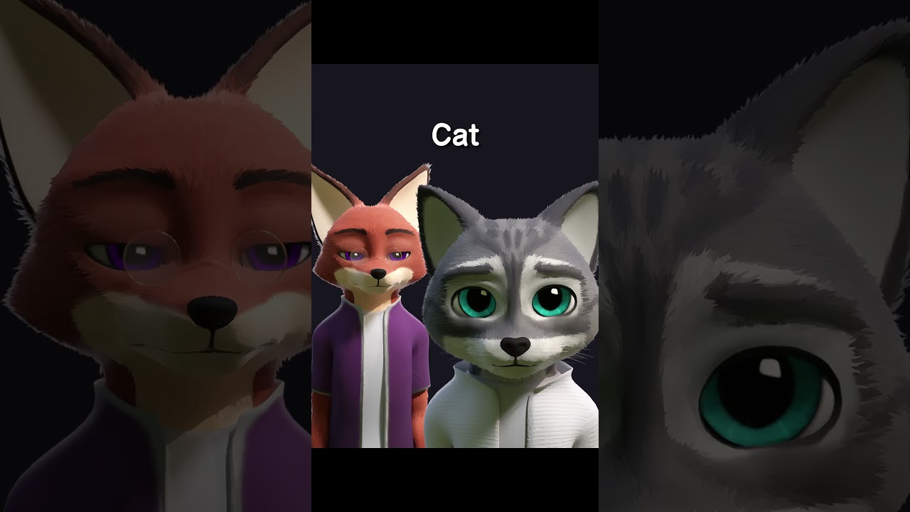 The difference in sound between a cat and a fox