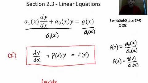 MATH 3305 - Sec. 2.3 - Linear Equations