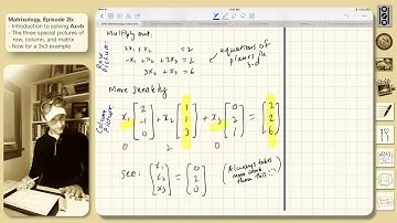 1b: 3x3 Ax=b example for the row, column, & matrix pictures