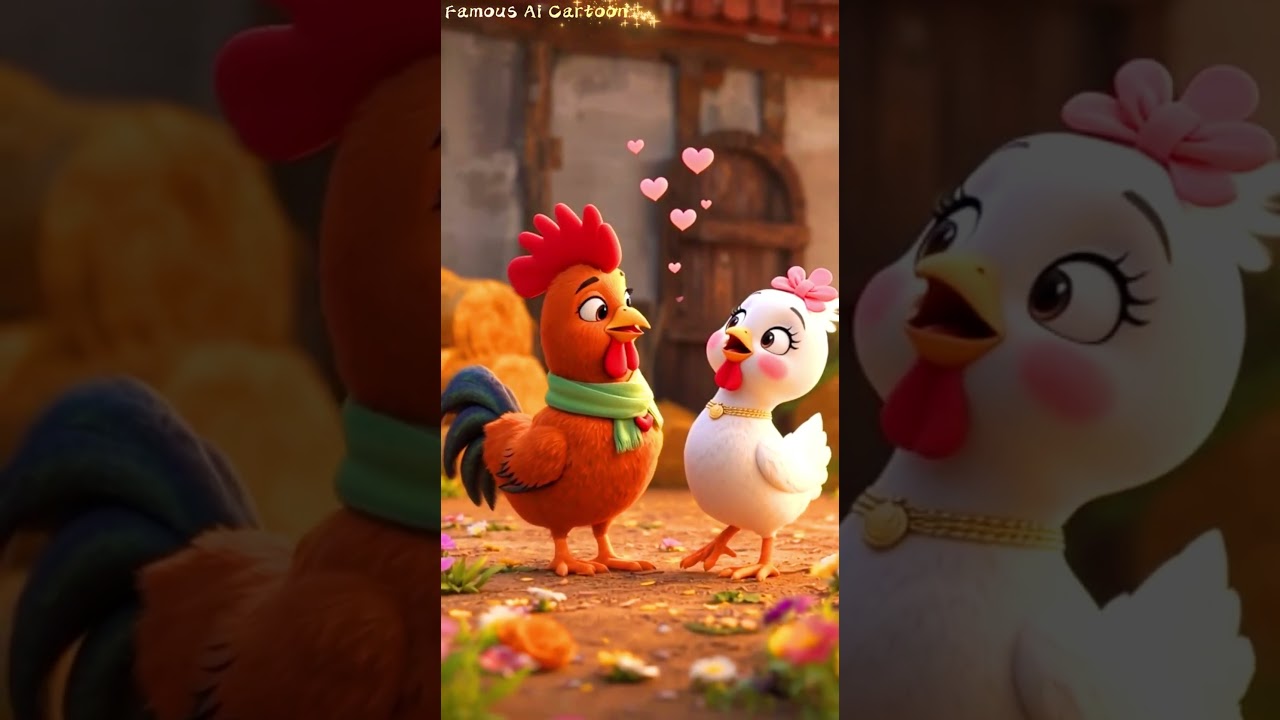 Murga Murgi Ki Love Story | Murga Murgi Ki Love Marriage | Famous Ai Cartoon | Kids Viral Story