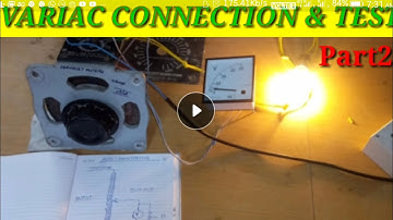 VARIAC/AUTOTRANSFORMER RUN TEST