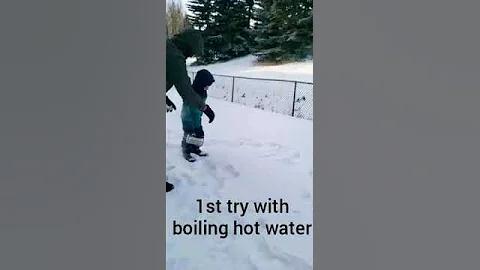 Water thrown up in air turns SNOW! An experiment with water in cold temperature - Mpemba effect