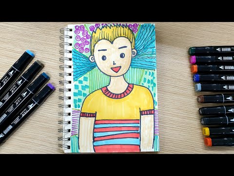 Video Em Vẽ Chân Dung Bạn| Cách Vẽ Tranh Chân Dung Bạn Trai|... - YouTube