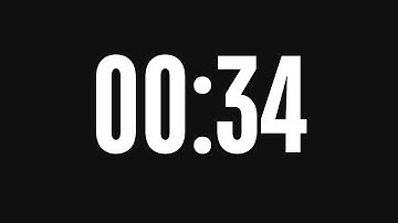 34 Seconds Timer & Alarm - Countdown - 4K Video