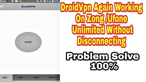 Droidvpn Working Again | On Zong Free Internet | Disconnecting Problem Solve 2020 | Unlimited Speed