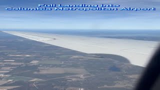 Approach and landing at Columbia Metropolitan Airport