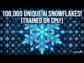Generating 100,000 Unique AI SNOWFLAKES (on a CPU!) #AI #Python #Coding