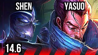 SHEN vs YASUO (TOP) | 8/0/4, 6 solo kills, Legendary | EUW Master | 14.6