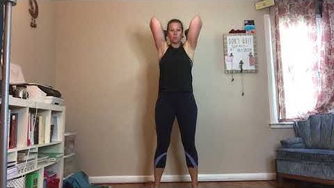 Squat shoulder press triceps extensions