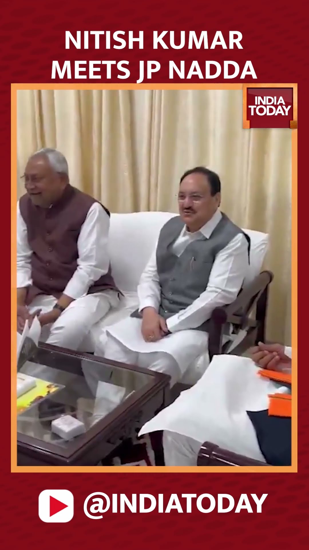 Bihar CM Nitish Kumar meets JP Nadda in Patna