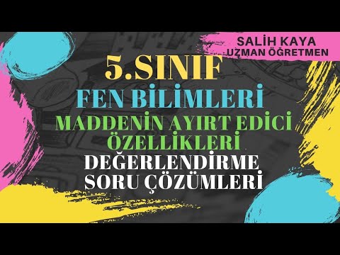 5.SINIF MADDENİN AYIRT EDİCİ ÖZELLİKLERİ DEĞERLENDİRME SORU ÇÖZÜMLERİ #MADDENİNAYIREDİCİÖZELLİKLERİ