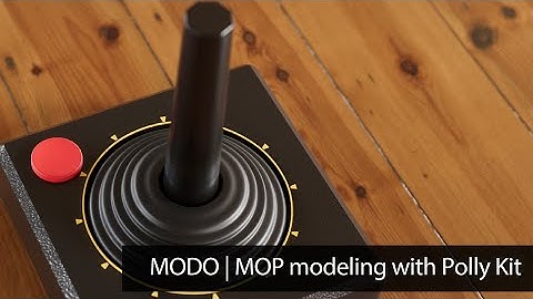 MODO | MOP modeling an Atari Joystick with the Polly Kit.
