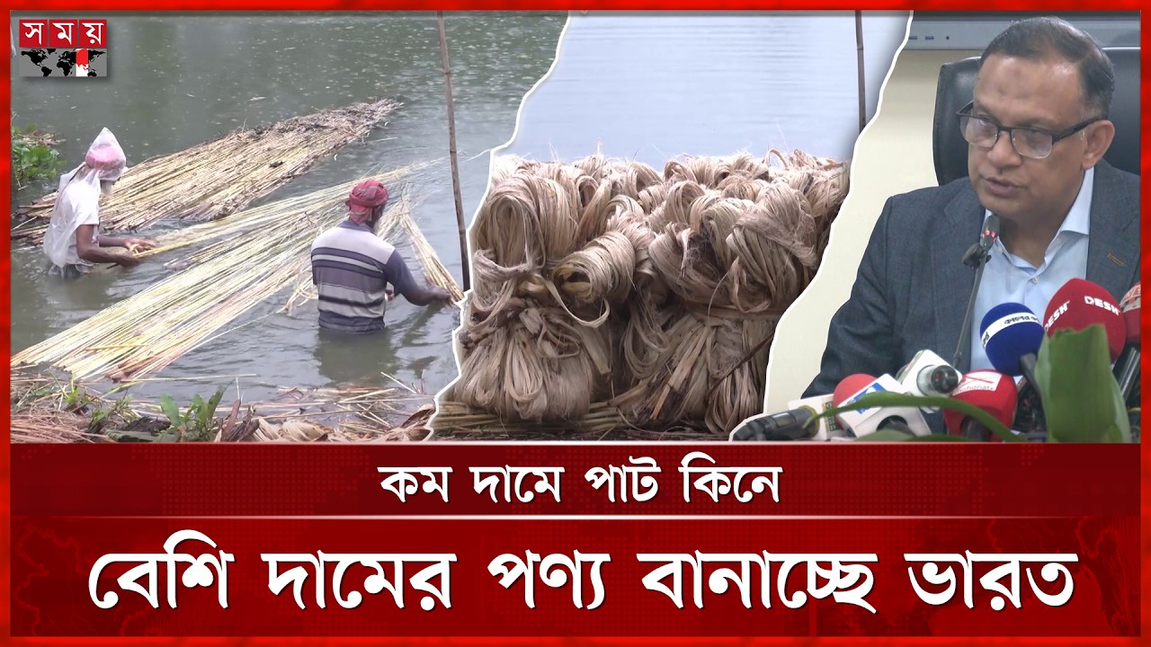 কাঁচা পাটে লাভ কম, রফতানি বন্ধ করতে চায় সরকার | Jute | Export | Low Price | India | Somoy TV