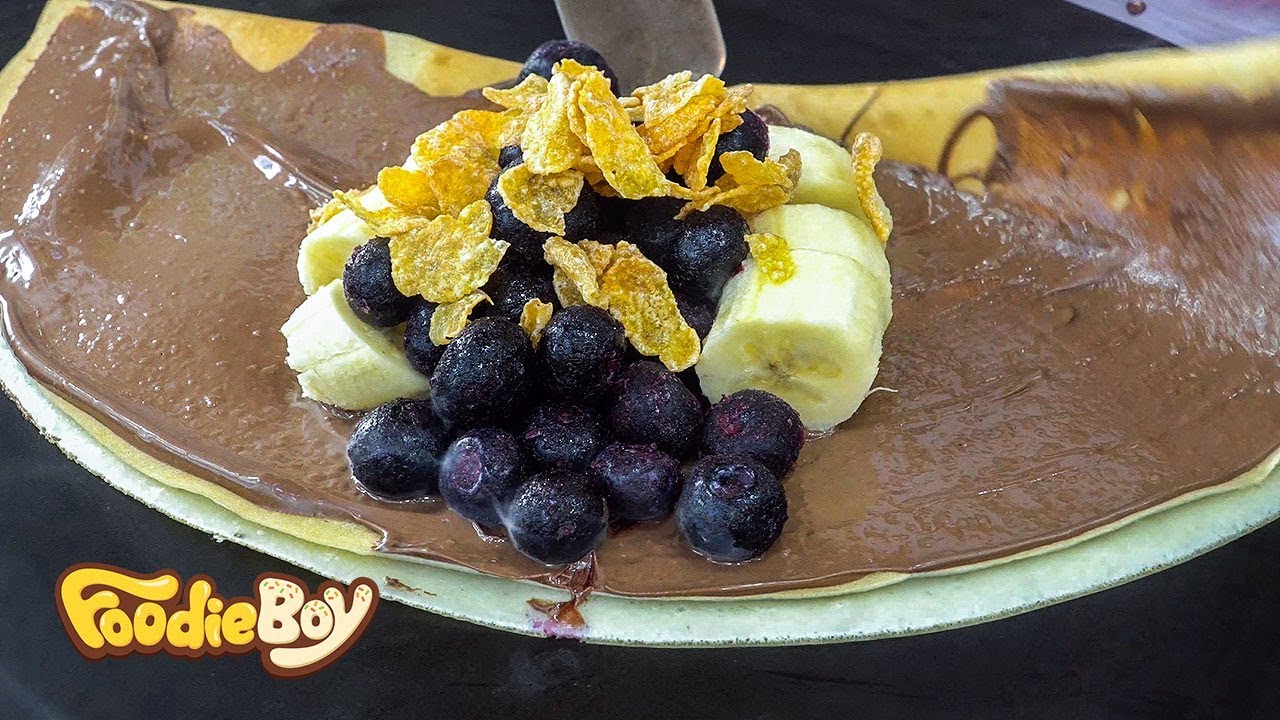 Крепы с мороженым - Уличная еда в Корее