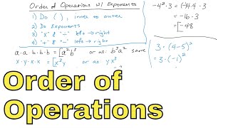 02 - Order of Operations with Exponents, Part 1