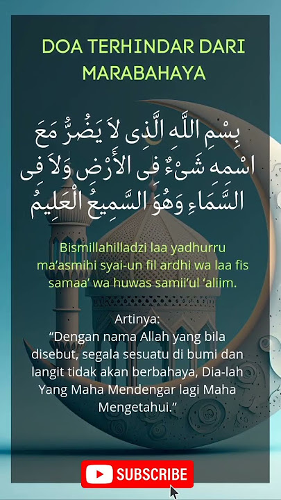Doa terhindar dari marabahaya