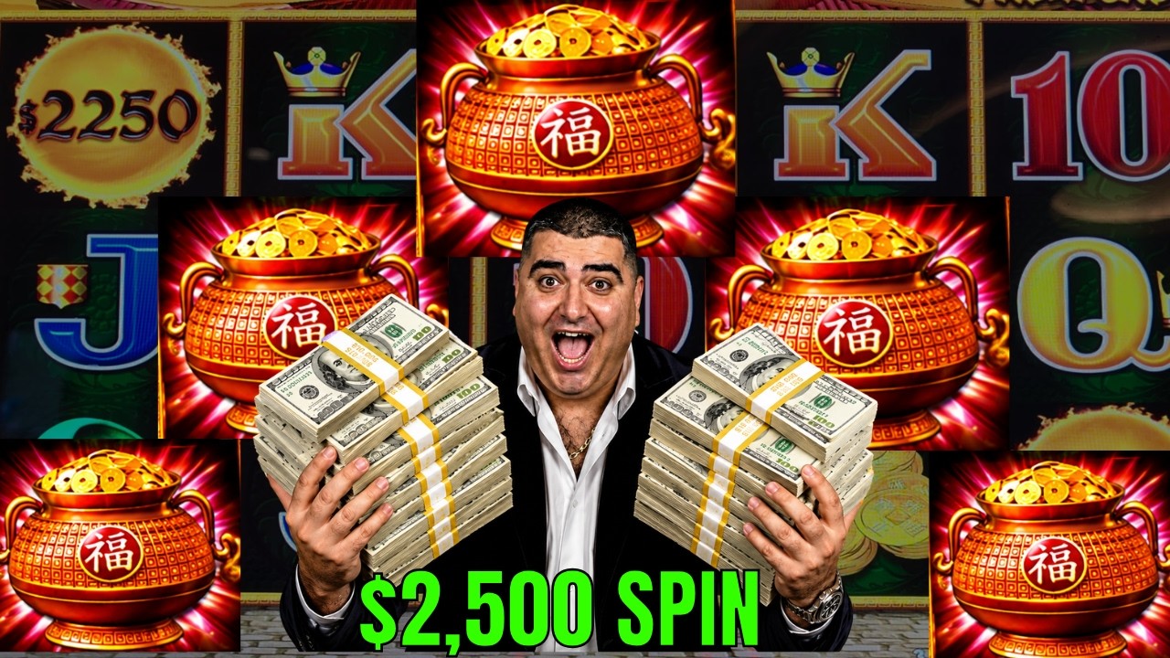 $2,500 Max Bet \u0026 5 SCATTERS Super Rare Bonus On Dragon Link Slot