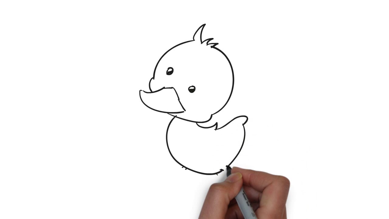 How to draw a Duck - Hướng dẫn vẽ vịt con cho các bé _ Dạy bé học