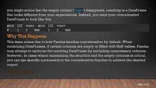 How to Keep Empty Columns When Concatenating DataFrames in Pandas