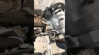 Stones Crushing Hard In Jaw Crusher Tough Blockage Scene