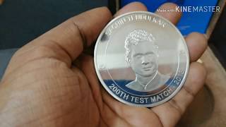 Sachin Tendulkar Limited Edition Swiss Silver Memorabilia 999.0 purity 2013 Silver Coin 200GM