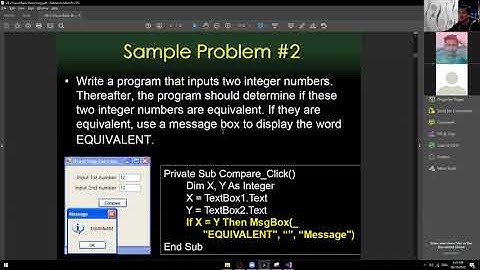 Module 2 - Visual Basic Branching (Part1)